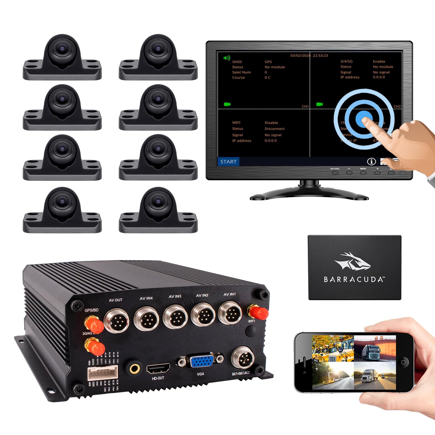P・Mレヴォール カード 1300/800 Amazon.com: JOINLGO 8-CH Mobile DVR Backup Camera System 10